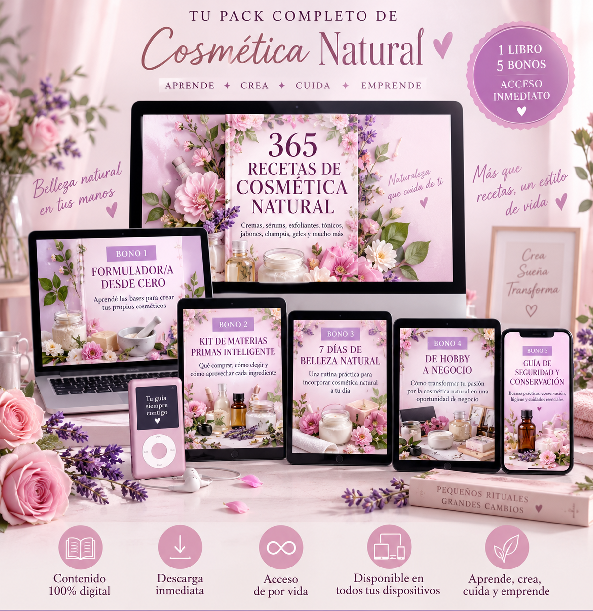 Cosmética Natural desde casa: 365 recetas naturales